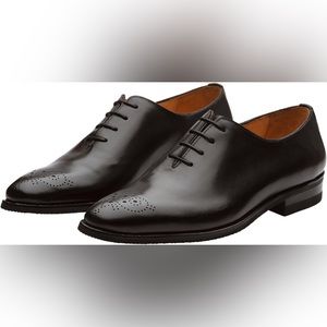 DAPPER SHOES CO. Handcrafted Genuine Leather Men's Black Oxford Leather Sz 9.5